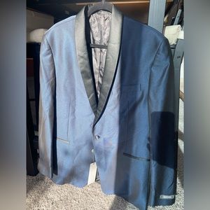 Kenneth Cole Blue Sportcoat with black trim